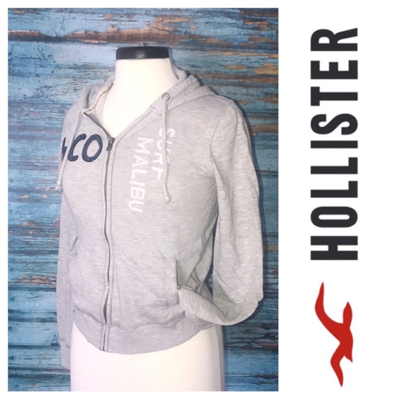 Hollister M Grey Sweatshirt Zip Up 2215 - Picture 2 of 6